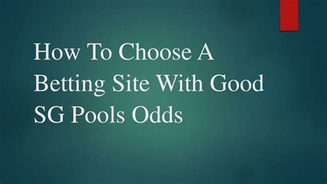sg pools odds